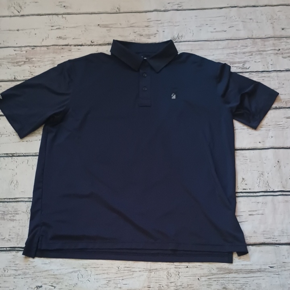 Straight Down Navy Blue Short Sleeve Golf Polo Shirt XXL
